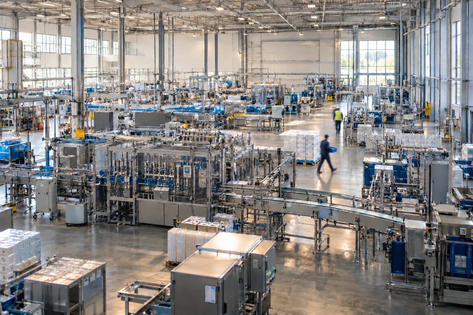 Illustrative photograph of production sites at work, with no identifiable faces